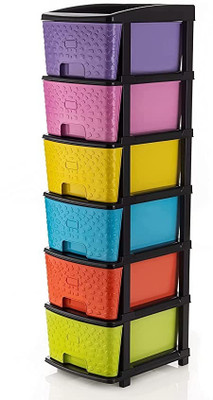 MAHADEV ENTERPRISE 6 Compartments Plastic Desk Organizer(Multiclor)