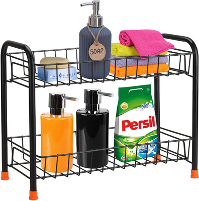 Shanvi Containers Kitchen Rack Iron Metal 2-Tier Kitchen Rack | Spice Rack | Multipurpose Storage Rack