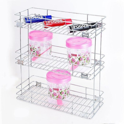 TASIMA Cutlery Kitchen Rack Steel Modular Kitchen Basket 3 Tier Pull Out Kitchen Basket 8/20/21Inch