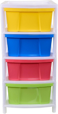 N H Enterprise Containers Kitchen Rack Plastic multipurpose Storage Plastic Free Standing Drawer