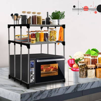 URBAN CHOICE Utensil Kitchen Rack Carbon Steel Multi Functional MicroWave Kitchen Rack