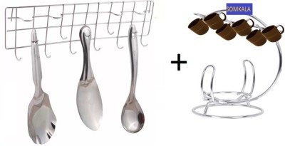 Value Adds Cup Kitchen Rack Steel Presents a spoon hanger + modular