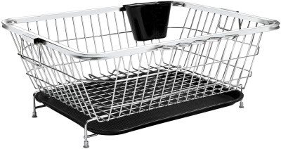 Xellephian Utensil Kitchen Rack Steel Stainless Steel Rustproof Dish Drainer Basket/Drying Rack/Kitchen Utensil Holder