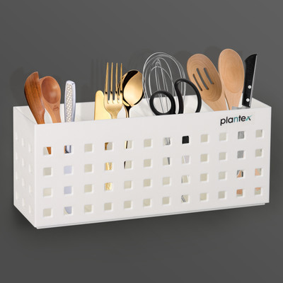Plantex Containers Kitchen Rack Plastic ABS Plastic Multi-Purpose Magnetic & Self-Adhesive Storage Box/Fridge Organizer