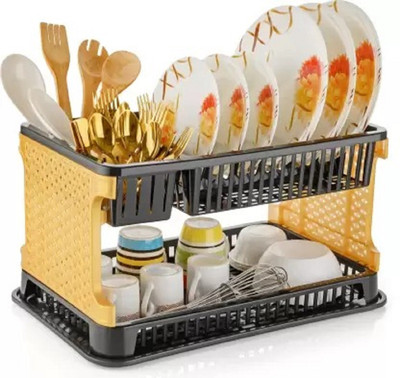 Elegance Dish Drainer Kitchen Rack Plastic Dish rack with utensil holder