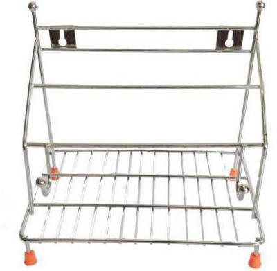Freekers Chakla/Belan Kitchen Rack Steel Stainless Steel Kitchen Rack 4 in 1