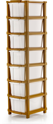 ELIGHTWAY MART Plastic Free Standing Chest of Drawers(Finish Color - White, DIY(Do-It-Yourself))