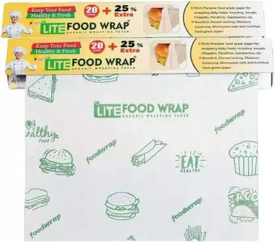 FUNKU LITE Printed Food Wrap Paper Roll 25Meter (Pack of 2)(1 Ply, 2 Sheets)