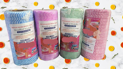 Liftoff Washable and Reusable - 2 Ply Kitchen Printed Tissue/Towel Paper Roll-s002gf(2 Ply, 80 Sheets)