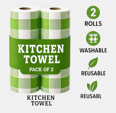 eeco green check premium kitchen roll(2 Ply, 80 Sheets)