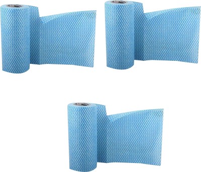 Agrashrienterprises Non Woven Reusable Kitchen Towel Roll -Pack of 3 (80 Pulls Per Roll, 240 Sheets)(3 Ply, 240 Sheets)