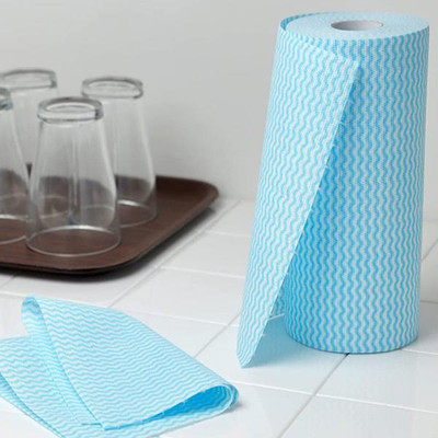 rollinhub Non-Woven Reusable Kitchen Towel Roll, Highly Absorbent s03fg { Pack of 1 }(2 Ply, 80 Sheets)