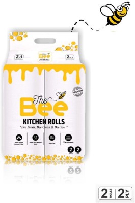 The Bee Kitchen Roll 2 Ply, 2x100 Pulls (Pack of 1)(2 Ply, 200 Sheets)