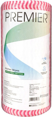 messfree Premier Non Woven Reusable and Washable Kitchen Wipes Rolls | Pack Of 3 Rolls |(1 Ply, 240 Sheets)