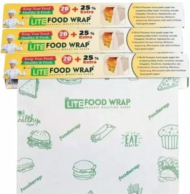 FUNKU LITE Printed Food Wrap Paper Roll 25Meter (Pack of 3)(1 Ply, 3 Sheets)