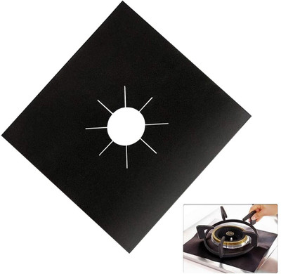 Fing Square Stove Burner Covers |Non-Stick Gas Range Protectors Liners(2 Ply, 2 Sheets)