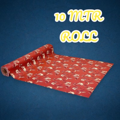 Mopak Decor 10 Meter KitchenRoll ShelfMat Roll orange Nalni Mat Size -45x1000 cm(1 Ply, 1 Sheets)