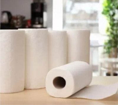 Stylish Planet Kitchen Tissue Roll 4 Ply | Durable & Food Safe Paper White Cloth Napkins(4 Ply, 50 Sheets)