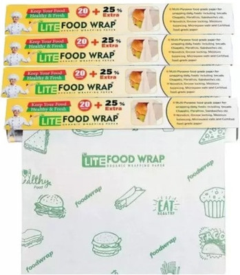 FUNKU LITE Printed Food Wrap Paper Roll 25Meter (Pack of 4)(1 Ply, 4 Sheets)