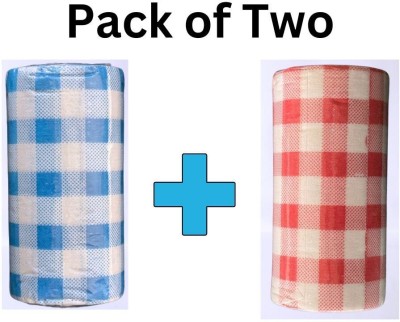 HVM Impex Reusable tissue Towel Red and blue check, kitchen tissue paper roll(1 Ply, 160 Sheets)