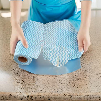rollinhub Non-Woven Reusable Kitchen Towel Roll, Highly Absorbent s14fg { Pack of 1 }(2 Ply, 80 Sheets)