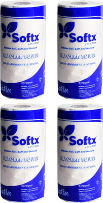 softx LATIN KITCHEN PAPER TOWEL. PACK OF 4(2 Ply, 80 Sheets)