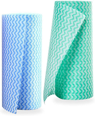 SHIVMEDICOS Kitchen Tissue roll 16mtr Cleaning Wipes Washable & Reusable Quick Dry Non-Woven(1 Ply, 160 Sheets)
