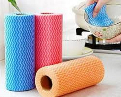 Sharry Non-Woven Multipurpose Kitchen Paper Towel Roll Washable & Reusable - SH-0005(2 Ply, 70 Sheets)