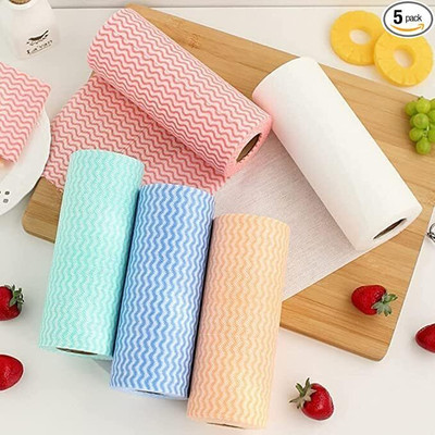 SIOPAWORLD Kitchen Super Absorbent Soft & Hygienic Towel/Paper Roll - pack of 5(400 sheets)(2 Ply, 400 Sheets)