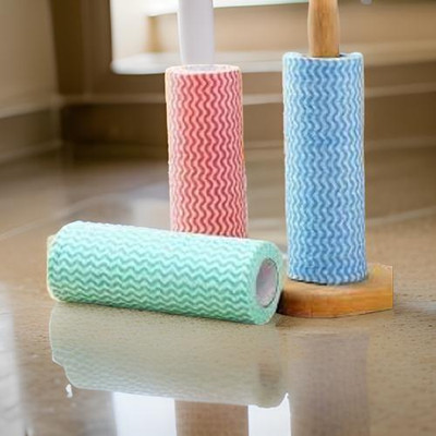 rollinhub Kitchen Tissue paper/towel/Roll Reusable non-woven eco-friendly s02l (pack of 1)(2 Ply, 80 Sheets)
