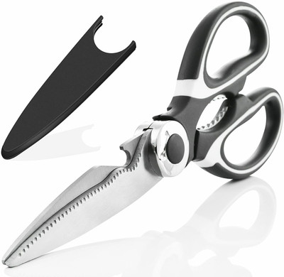 Soflin Cartini Scissors For Multi-Function Scissors for Food, Fish, Pizza kitchen use Scissors(Set of 1, Black Scissor Stainless Steel)