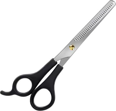 Elecsera Barber Salon Easy Grip Handle for Men, Women, Kids and pets All Purpose Scissors(Set of 1, Black)