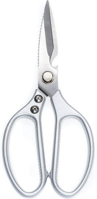 VAKRA Stainless Steel Kitchen Scissors Shears Tool Using for Chicken Poultry Fish Meat Vegetables Herbs Scissor for Fish Cutting Scissors Carbon Steel All-Purpose Scissor (Silver) Scissors(Set of 1, Silver)