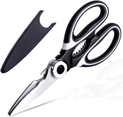 Amazing Heavy Duty Kitchen Meat cutter Fish Multi-function Herb Stainless Steel All-Purpose Scissor(Black, Pack of 1)