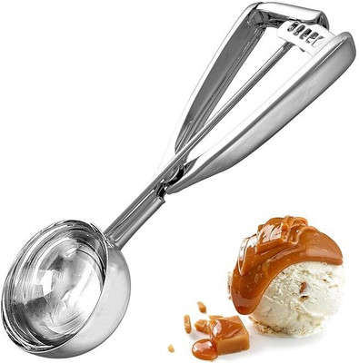 ZIVINI Ice Cream Scoops with Easy Trigger Large Sized Stainless Steel Cookie Scoop Kitchen Scoop