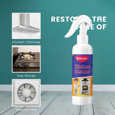 kiclin Kitchen Cleaner Spray, Chimney,Tiles Degreaser Foam Spray | lemon Fragrance Kitchen Cleaner(200 ml)