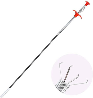 MAGNITE Stainless Steel Drain Pipe Cleaning Spring Stick,Hair Catching Pipe Cleaning Multi-purpose Plunger