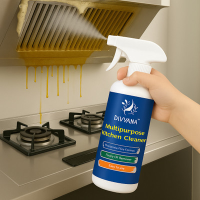DIVYANA kitchen oil & grease stain remover spray Oven/Gas stove/Chimney Cleaner Kitchen Cleaner(500 ml)