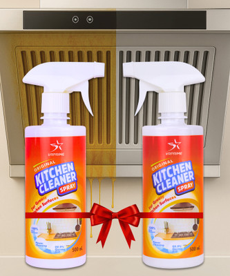 VRPRIME Kitchen Cleaner Spray Multi-Purpose Foam Cleaner Grease Stain Remover || Kitchen Cleaner(1000 ml, Pack of 2)