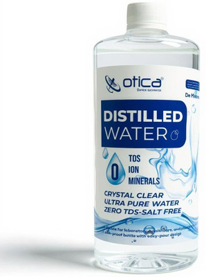 OTICA Distilled Water 1L Ultrapure with 0 TDS for Battery Humidifiers Zero TDS Water Kitchen Cleaner(1000 ml)