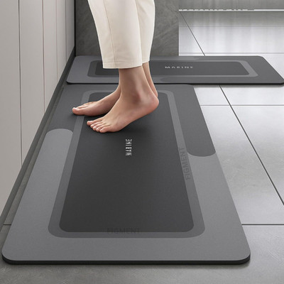 kridha Microfiber Door & Floor Mat(Grey, Medium)