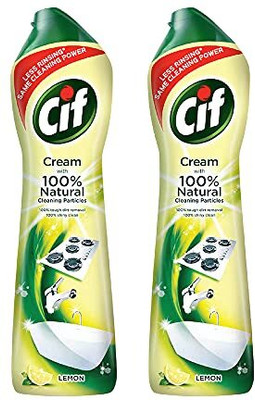 Cif Lemon Cream With Micro Crystals Kitchen Cleaner(1000 ml, Pack of 2)