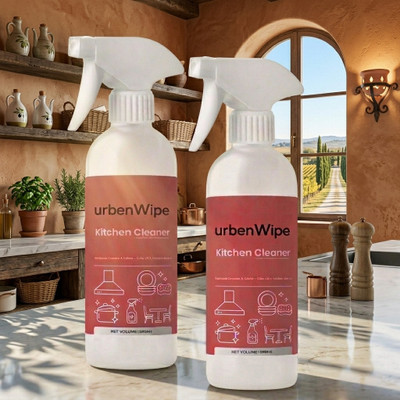 urben Wipe gas Stove chimney Grease Remover Kitchen cleaner spray Kitchen Cleaner Kitchen Cleaner(1000 ml, Pack of 2)