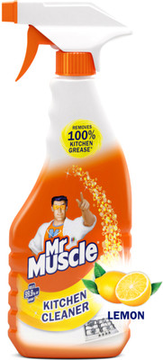 Mr.Muscle Spray,Lemon,Removes 100% Kitchen Grease Kitchen Cleaner(450 ml)