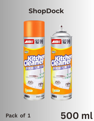 ShopDock Multipurpose Kitchen Grease Cleaner Spray 500ml Oil Stain Remover Pack Kitchen Cleaner(500 ml)