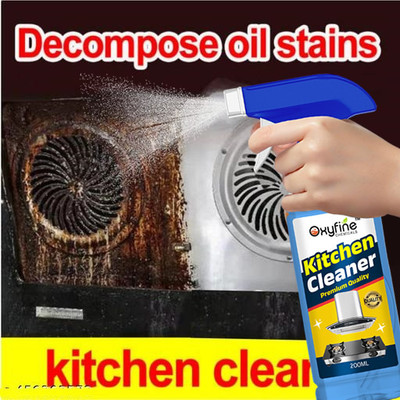 Oxyfine Kitchen oil & grease stain remover spray Oven/Gas stove/Chimney Cleaner Kitchen Cleaner(200 ml)