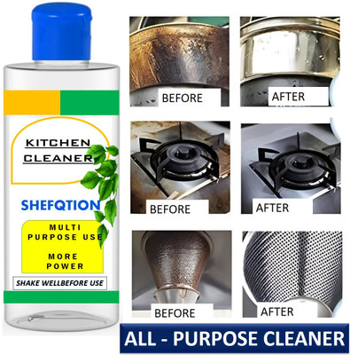 Shefqtion Kitchen Cleaner Oil & Grease Stain Remover Spray Oven/Gas Stove/Chimney A335 Kitchen Cleaner(210 ml)