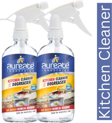 Aureate Chimney Grill Degreaser Spray Stain Remover & Multi-Purpose Kitchen Cleaner(1000 ml, Pack of 2)