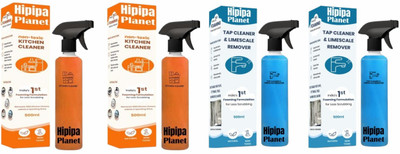 HiPiPa Kitchen cleaner and tap cleaner combo pack Kitchen Cleaner(500 ml, Pack of 4)