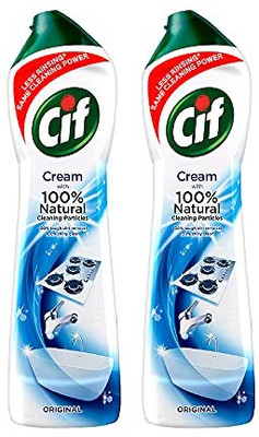 Cif Original Cream With Micro Crystals Kitchen Cleaner(1000 ml, Pack of 2)